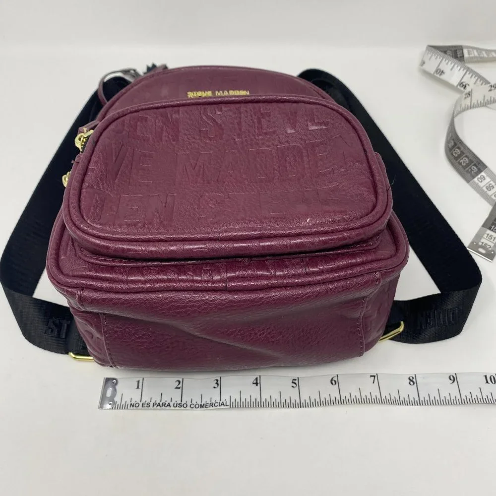 Steve Madden burgundy backpack